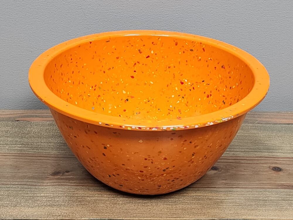 Zak Designs Orange Confetti Speckled Mixing Bowl Melamine 9"x4.5"